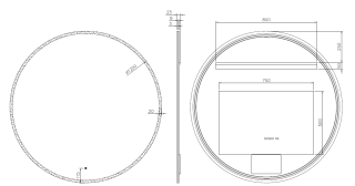 Зеркало с подсветкой Armadi Art 545-120-G 120 см сенсорный выключатель антизапотевание золото